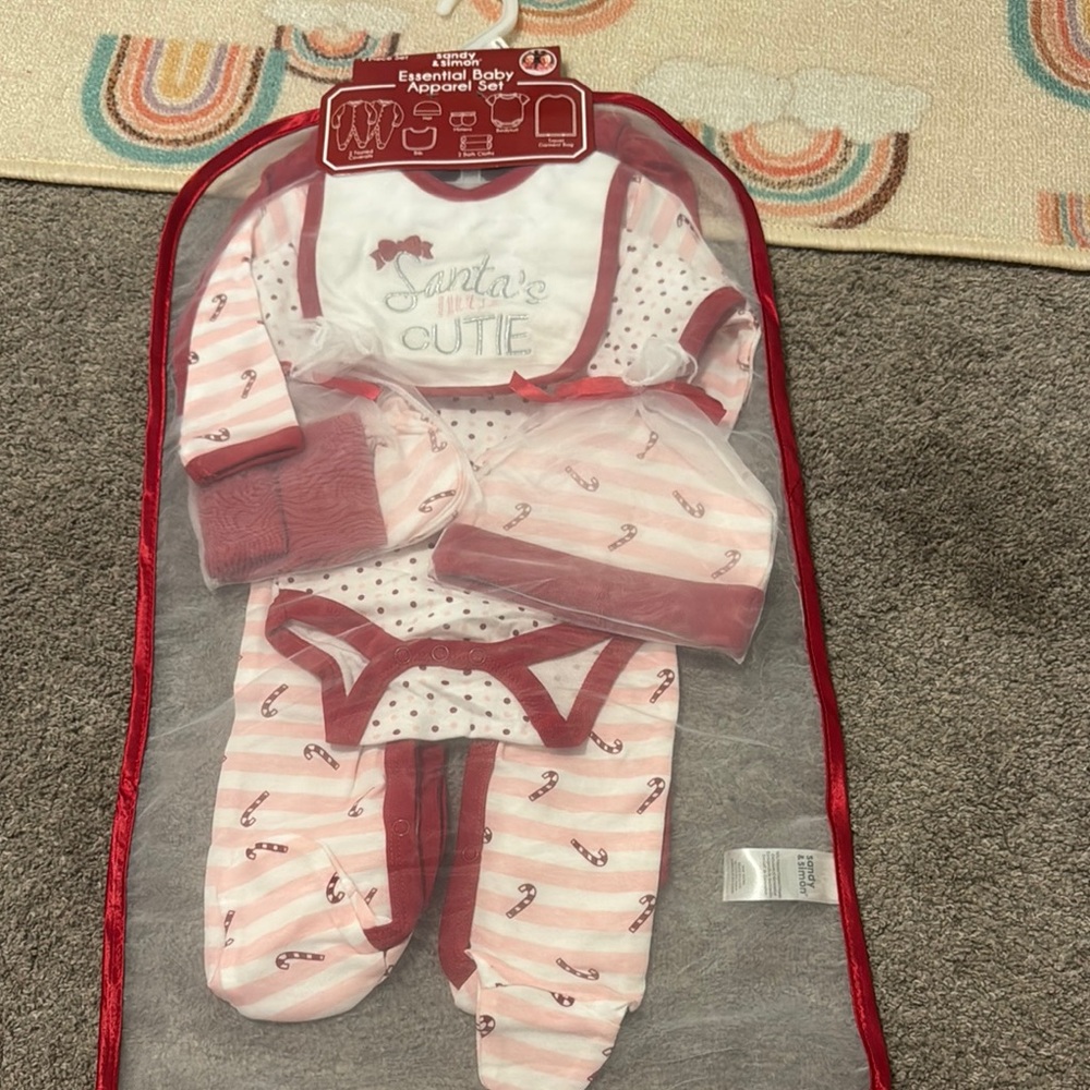 Hudson Baby Pink and Red Matching Set